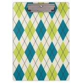 Blauwe en groene stijl klembord (Voorkant)