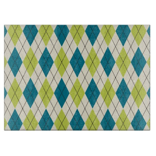 Blauwe en groene stijl snijplank (Voorkant)