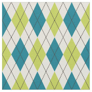 Blauwe en groene stijl stof