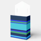 Blauwe en groene strepen bedankdoosjes (Geopend)
