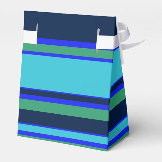 Blauwe en groene strepen bedankdoosjes (Achterkant)