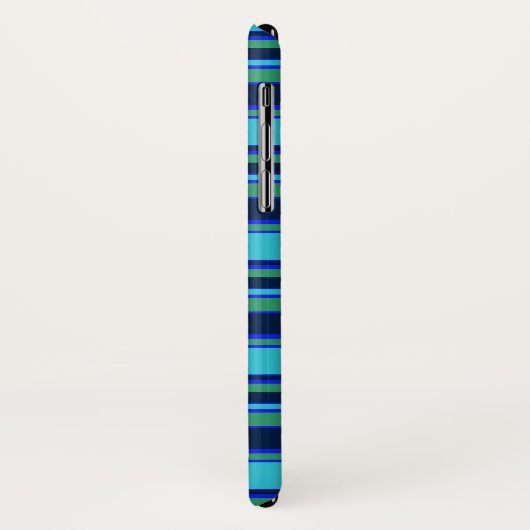 Blauwe en groene strepen Case-Mate iPhone case (Achterkant/links)