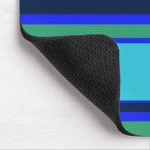 Blauwe en groene strepen muismat (Hoek)