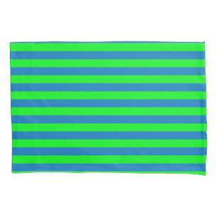 Blauwe en groene strepen ontwerp kussensloop