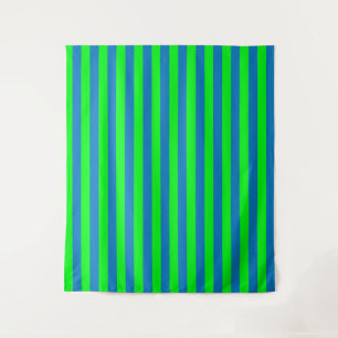 Blauwe en groene strepen ontwerp wandkleed