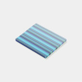 Blauwe en groene strepen post-it® notes (Schuin)