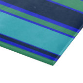 Blauwe en groene strepen snijplank (Hoek)