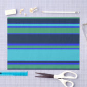 Blauwe en groene strepen tissuepapier (Craft)