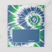 Blauwe en groene stropdas kleurstof gepersonalisee (Buitenkant ongevouwen)