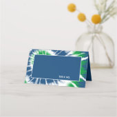 Blauwe en groene stropdas kleurstof gepersonalisee (Voorkant)