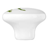 Blauwe en groene Unicorn Keramische Knop (Zijkant)