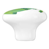 blauwe en groene unicorn keramische knop (Zijkant)