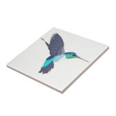 Blauwe en groene vogel tegeltje (Zijkant)