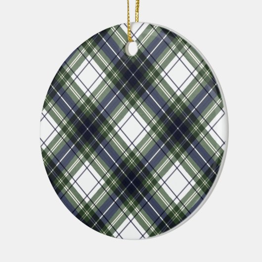 Blauwe en groene Waterverf kerstspeldenversiering Keramisch Ornament (Links)