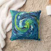 Blauwe en groene wervelkolom kussen (Deken)