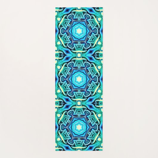 Blauwe en groene yogamat (Achterkant)