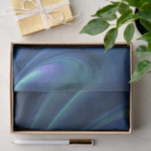 Blauwe en groene zachte zandgolven tissuepapier (Geschenk)