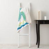 Blauwe en groene Zee Sherpa Deken (In situ)