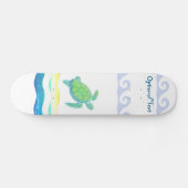 Blauwe en groene Zee Skateboard (Horizontaal)