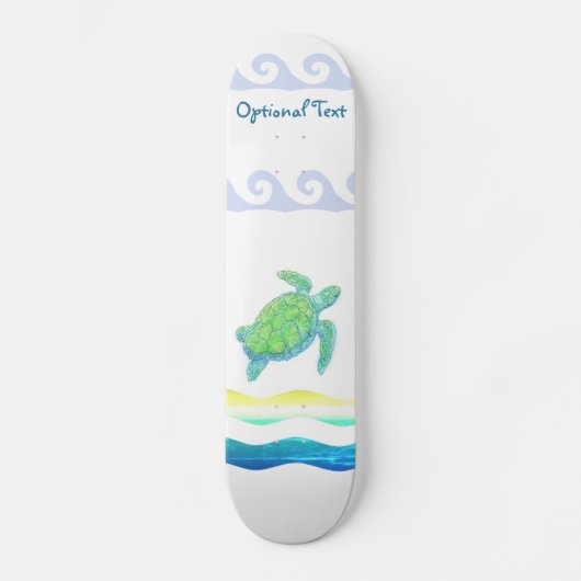 Blauwe en groene Zee Skateboard (Voorkant)