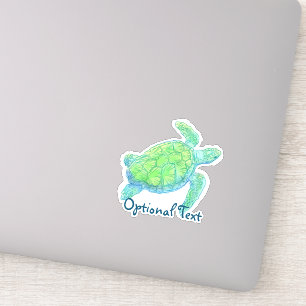 Blauwe en groene Zee Sticker