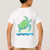 Blauwe en groene Zee T-shirt (Achterkant)