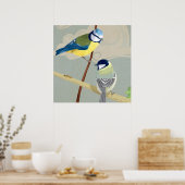 Blauwe en grote tiet poster (Keuken)