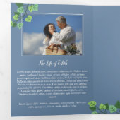 Blauwe en Ivy foto begrafenis Drieluik Programma (Binnenzijde eerst)