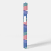 Blauwe en koraaldriehoeken Case-Mate iPhone case (Achterkant / Rechts)