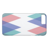 Blauwe en koraaldriehoeken Case-Mate iPhone case (Achterkant (Horizontaal))