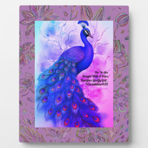 Blauwe en Lavendel Peacock Fotoplaat