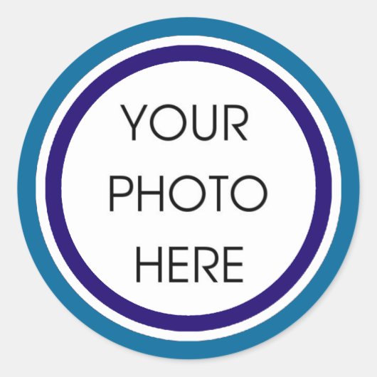 Blauwe en Navy Sjabloon Stickers (Voorkant)