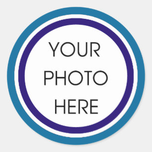 Blauwe en Navy Sjabloon Stickers