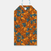 Blauwe en oranje bosbessen cadeaulabel (Achterkant)