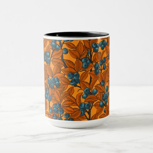 Blauwe en oranje bosbessen mok (Midden)