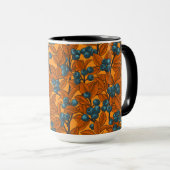 Blauwe en oranje bosbessen mok (Voorkant rechts)