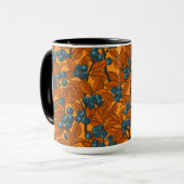 Blauwe en oranje bosbessen mok (Voorkant links)