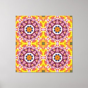 Blauwe en Oranje brandtrap Canvas Afdruk