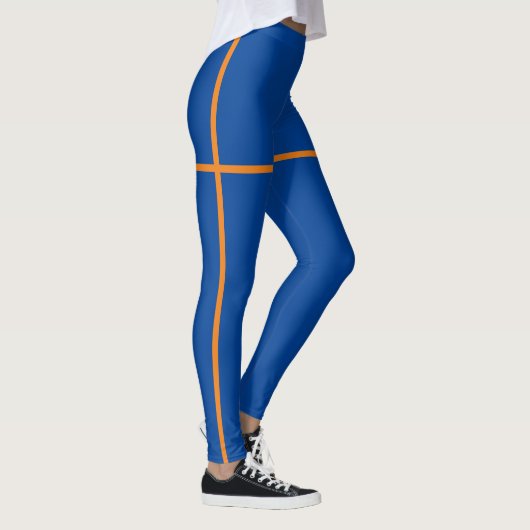 Blauwe en Oranje Leggings (Rechts)