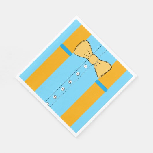 Blauwe en Oranje ophanging en Stropdassen van boog Servet (Hoek)