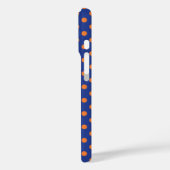 Blauwe en oranje polka stippen Case-Mate iPhone case (Achterkant / Links)