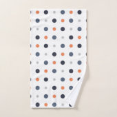 Blauwe en oranje Stippen Bad Handdoek (Handdoek)