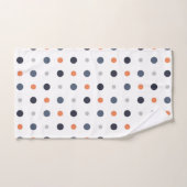 Blauwe en oranje Stippen Bad Handdoek (Handdoek)