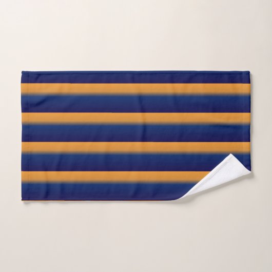 Blauwe en Oranje streep Bad Handdoek (Handdoek)