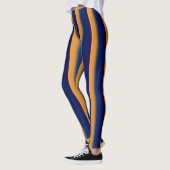 Blauwe en Oranje streep Leggings (Links)