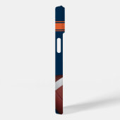 Blauwe en Oranje Stripes Jersey Rietijzer Football Case-Mate iPhone Case (Achterkant / Rechts)