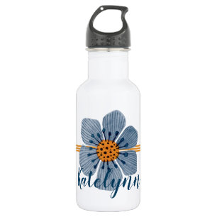 Blauwe en Oranje ventilator - Aangepaste waterfles