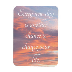 Blauwe en Oranje zonsopgang met Inspirerend prijso Magneet