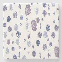 Blauwe en Paarse Abstracte regendruppels