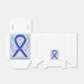 Blauwe en Paarse bewustmakingsribbon-feestjes Bedankdoosjes (Uitgevouwen)